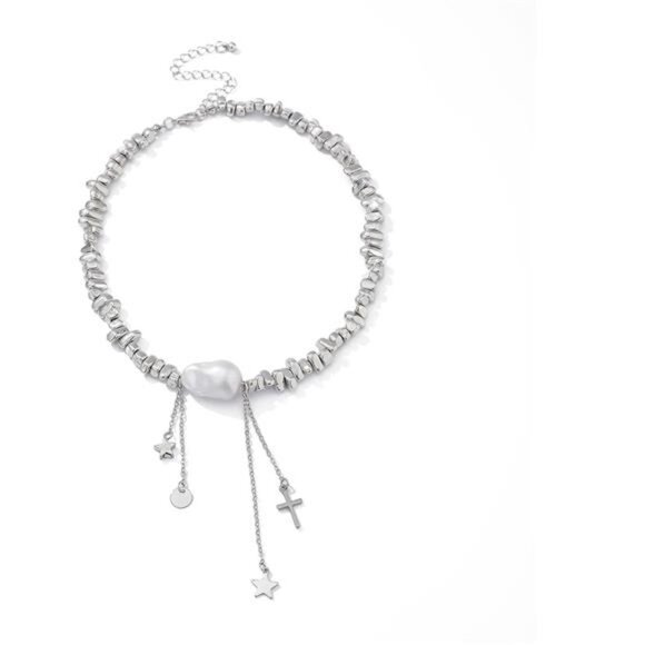 Irregular Choker Necklace | Baroque Pearl - Picture 4 of 4